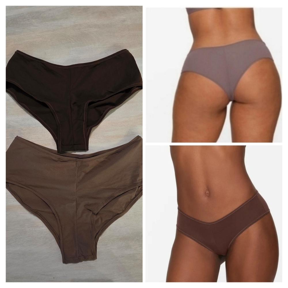 2pcs NWOT SKIMS FITS EVERYBODY HIPSTER/XL/  COCOA, UMBER